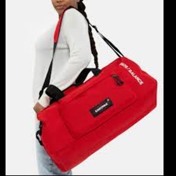 NWT Undercover X Eastpak Edition Recycled Canvas Duffle Bag In Red - Picture 8 of 8
